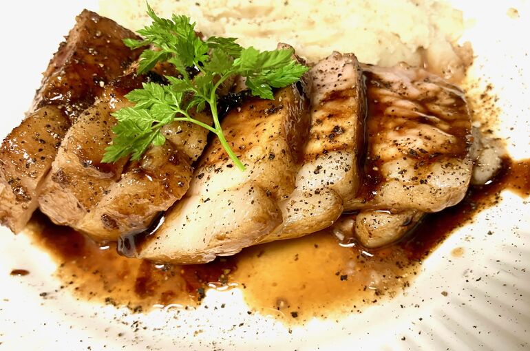 Guiinness glazed Roast Pork