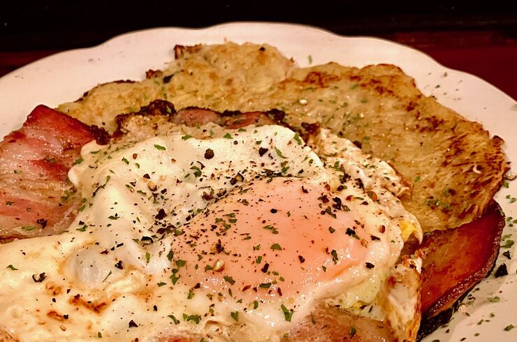 Boxty with Bacon & Egg